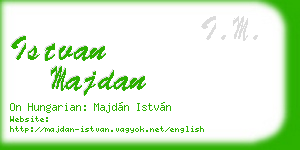 istvan majdan business card