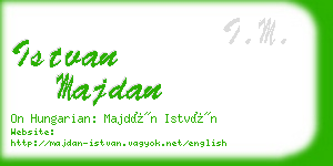 istvan majdan business card